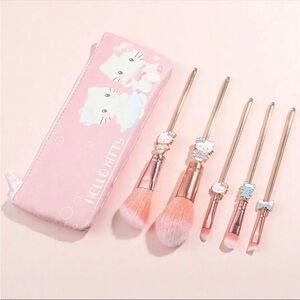 Hello Kitty Makeup Brush Set, Hello Kitty Makeup Brushes, Rose Gold Makeup Brush